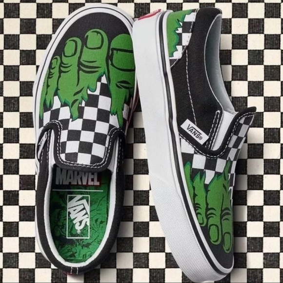 vans marvel hulk slip on